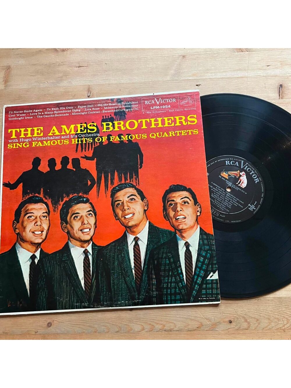 The Ames Brothers - sing Famous hits if Famous Quartets 33rpm VG+ VR22